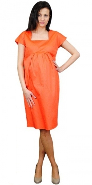 Be MaaMaa Těhotenské šaty ELA - oranžová
