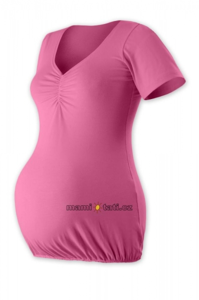 Těhotenská tunika volná TINA - růžová