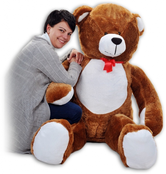 Plyšový Medvěd Baby Nellys - Tm. hnědá - 180cm