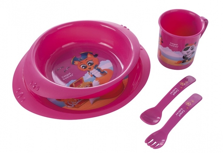 Sada nádobí Canpol Babies, Piráti - růžová