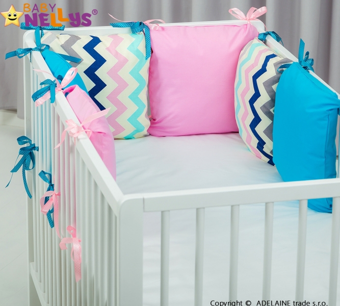 Mantinel BE LOVE Baby Nellys ® - polštářkový s povlečením vzor č. 1035