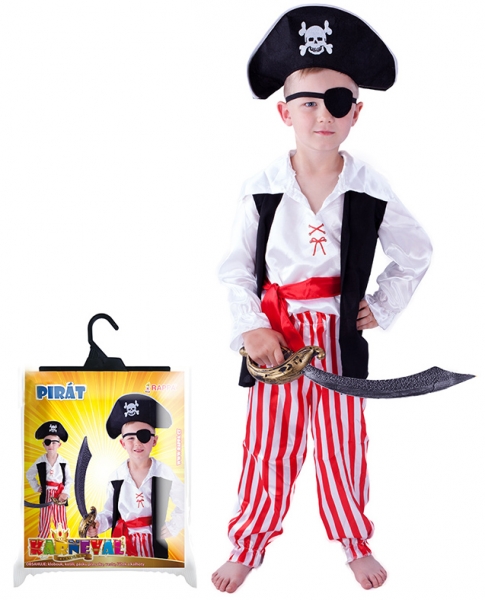 Karnevalový kostým pirát, velikost S