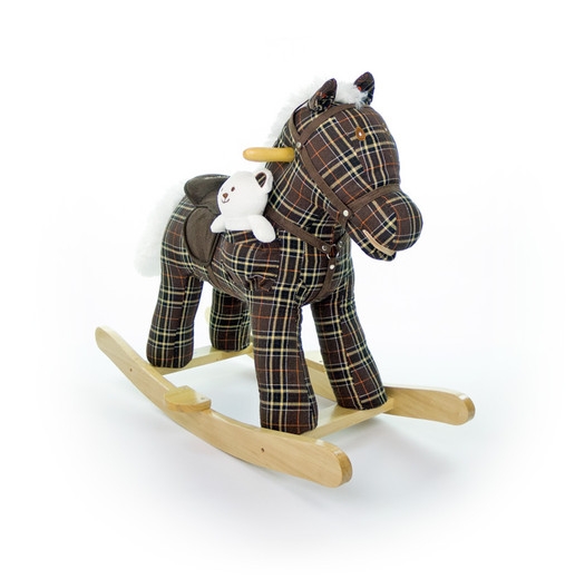 Houpací koník Milly Mally PONY - tm. hnědé kárko