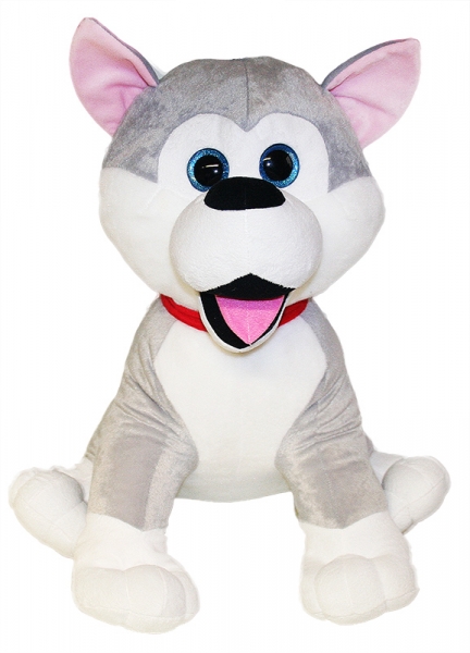 Plyšový pes husky, 55 cm