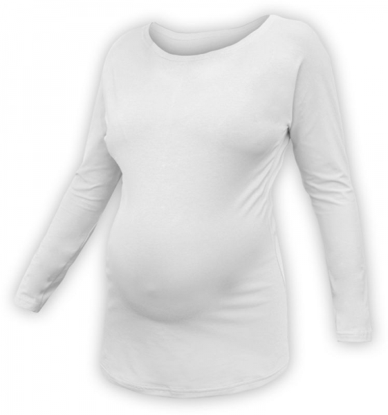 Těhotenské tričko dlouhý rukáv LENKA - smetanové