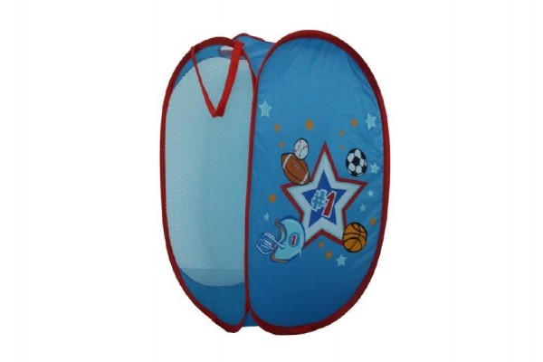 Koš na hračky modrý pro kluky 36x36x58cm polyester v sáčku