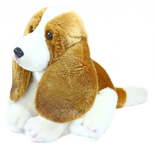 Plyšový pes Bígl sedící, 20 cm