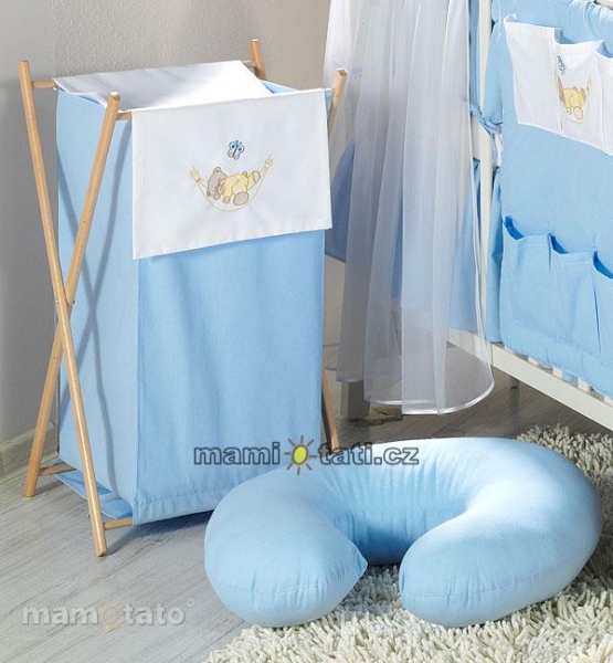 Luxusní praktický koš na prádlo - HOUPAČKA modrá