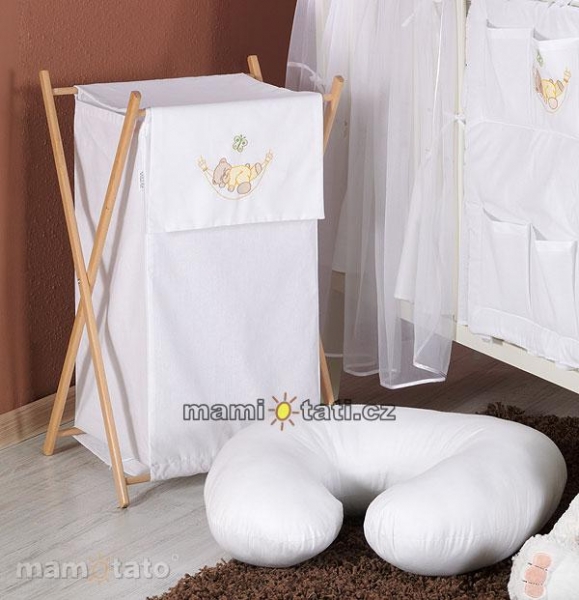Luxusní praktický koš na prádlo - HOUPAČKA bílá