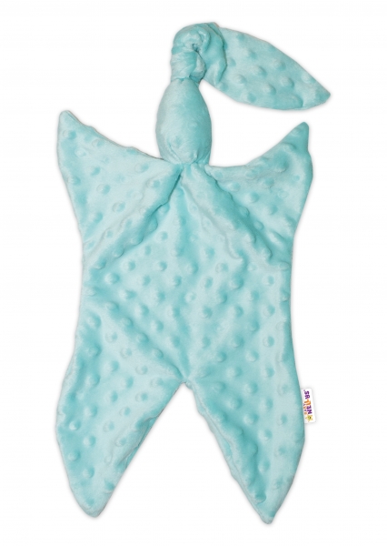 Baby Nellys  Mazlík, přítulníček minky Uzlík, 43x25 cm - mátový