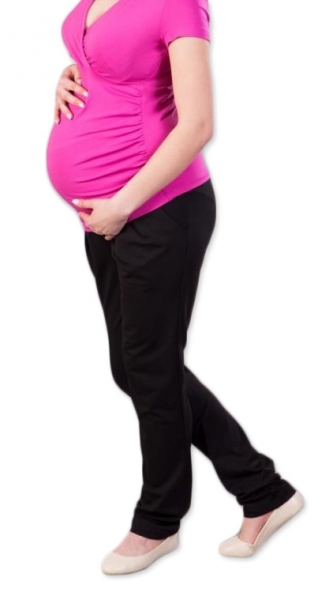 Těhotenské kalhoty/tepláky Gregx,  Awan s kapsami - černé, Velikost: XS (32-34)