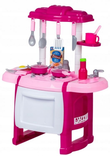 Wanyida Toys Dětská kuchyňka s příslušenstvím - růžová