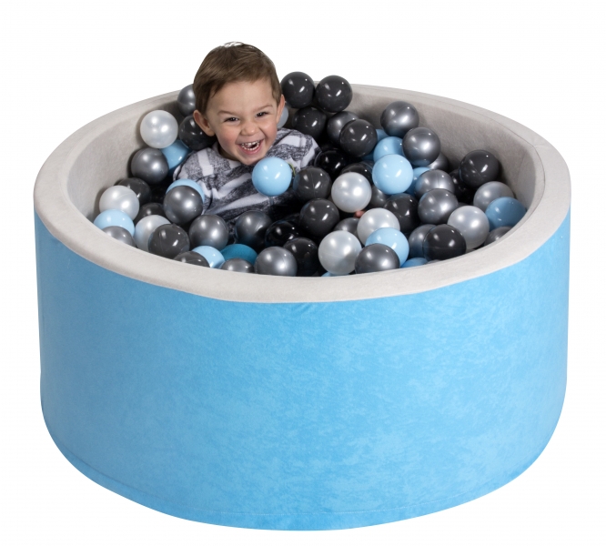 NELLYS Bazén velký pro děti 90x40cm + 200 balónků - modrý
