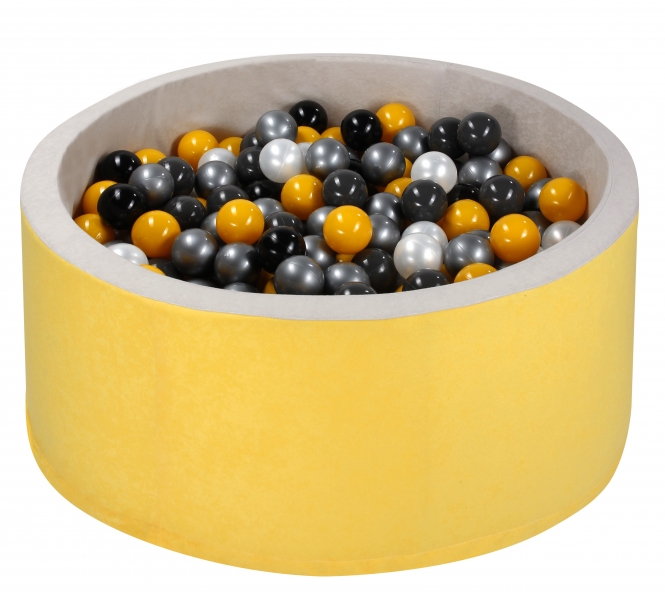NELLYS Bazén velký pro děti 90x40cm + 200 balónků - žlutý