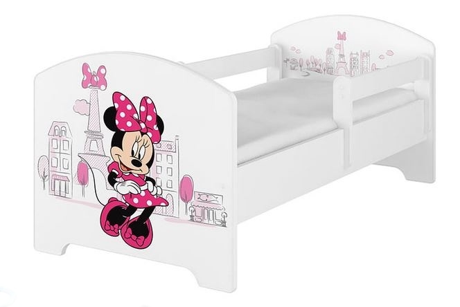 BabyBoo Dětská postel Disney - Minnie Paris - bílá, 160 x 80 cm, Velikost: 160x80