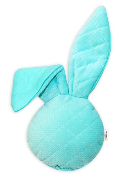 Baby Nellys Chrastítko/přítulníček, Mini zajíček - Velvet, mátový
