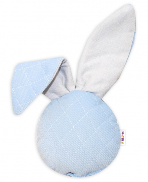 Baby Nellys Chrastítko/přítulníček, Mini zajíček - Velvet, modrý