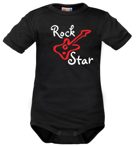 Body krátký rukáv Dejna Rock Star - černé, vel. 86