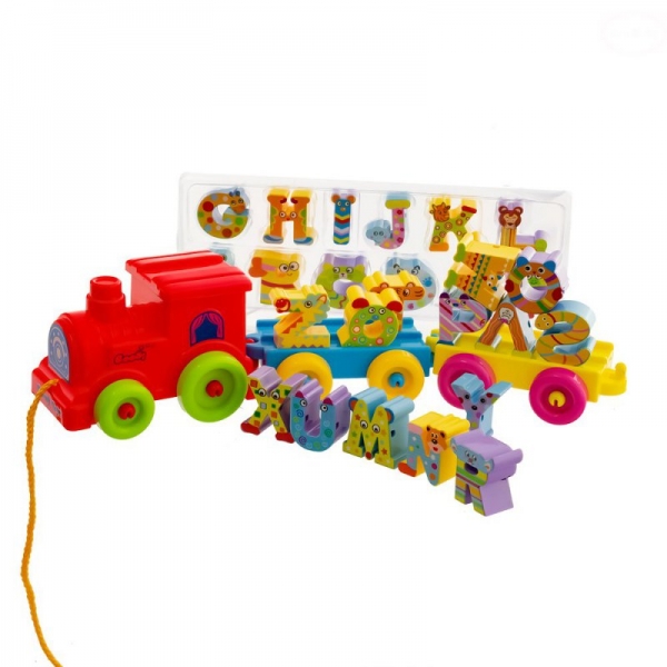 Tahací hračka Euro Baby Vláček - abeceda