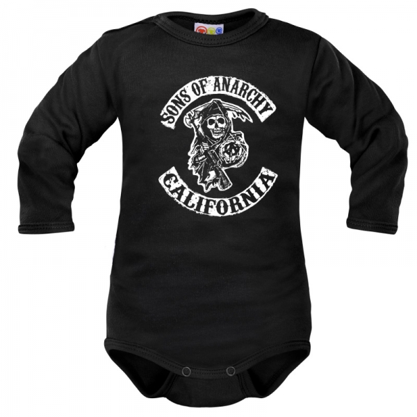 Body dlouhý rukáv Dejna Sons of anarchy - černé, vel. 80