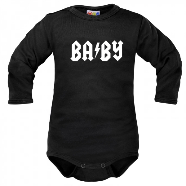 Body dlouhý rukáv Dejna Baby - černé, vel. 68