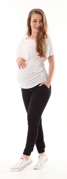 Těhotenské kalhoty/tepláky Gregx,  Vigo s kapsami - černé, vel. XXXL, Velikost: XXXL (46)