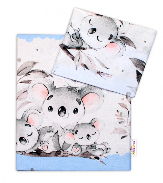 2-dílné bavlněné povlečení Baby Nellys - Medvídek Koala - modrý
