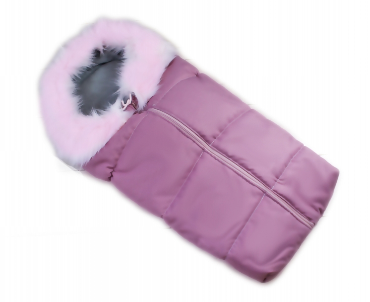 Fusak nejen do autosedačky Baby Nellys ® Eskymo s kožíškem, fuchsyová/růžová