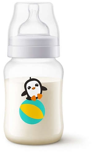 AVENT Antikoliková lahvička 260ml - Tučňák