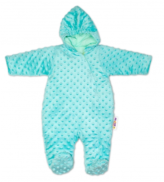 Baby Nellys Kombinézka/overálek Minky, zateplená - mátová, vel. 74, Velikost: 74 (6-9m)