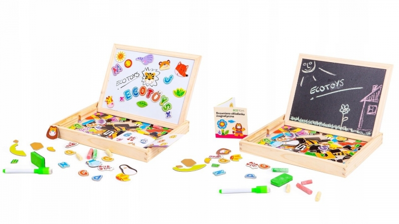 Dřevěná multifunkční tabule magnetická ECO TOYS (ECO TOYS,)