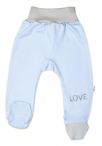 Baby Nellys Kojenecké polodupačky, modré - Love, vel. 56