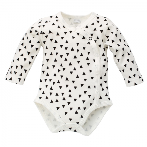Pinokio Body dlouhý rukáv, zapínání bokem Happy Day, trojúhelníčky, vel. 62