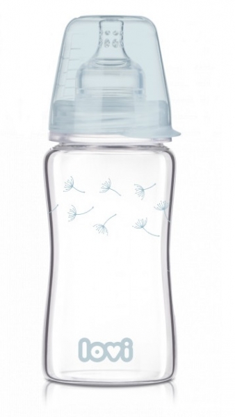 LOVI Skleněná lahvička 250 ml Diamond Glass - BOTANIC - vážka