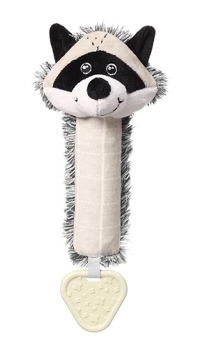 BabyOno Plyšová pískací hračka Racoon Rocky Mýval, černo-bílý
