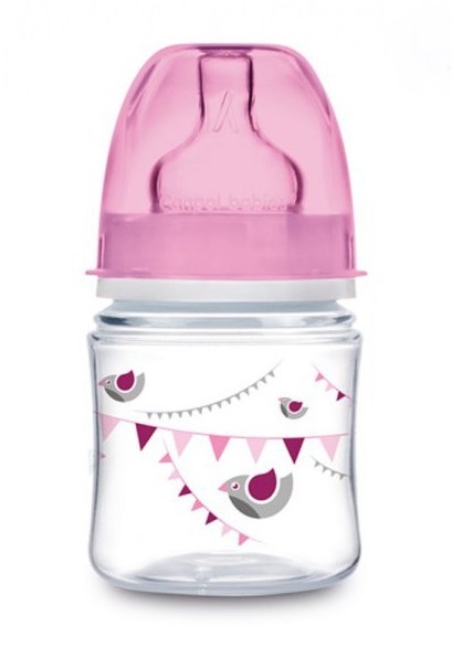Canpol Babies Antikolik. lahvička se širokým hrdlem,  120 ml - růžová