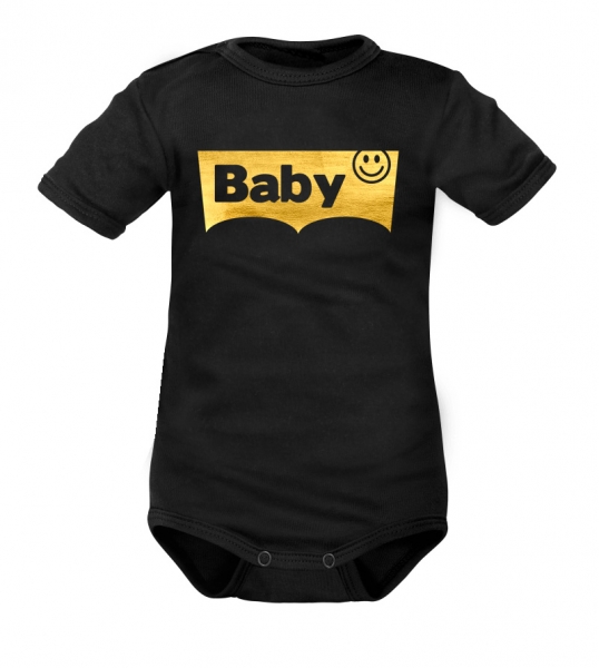 DEJNA Body krátký rukáv Baby - černé, vel. 86, Velikost: 86 (12-18m)
