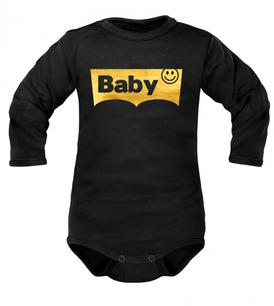 DEJNA Body dlouhý rukáv Baby - černé, vel. 74