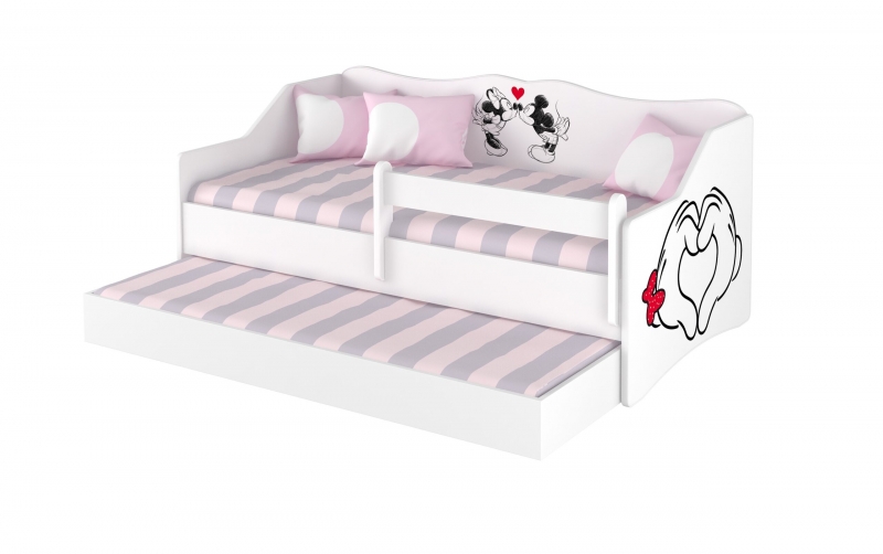 BabyBoo Dětská postel LULU 160 x 80 cm - bílá Love