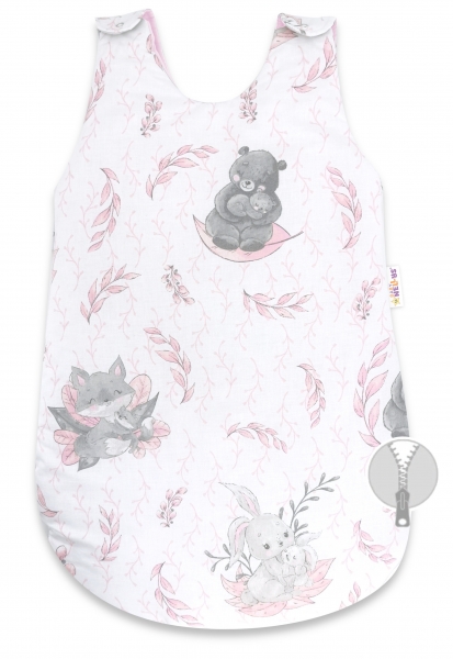 Spací vak Baby Nellys, Lulu natural, 70 cm - růžový