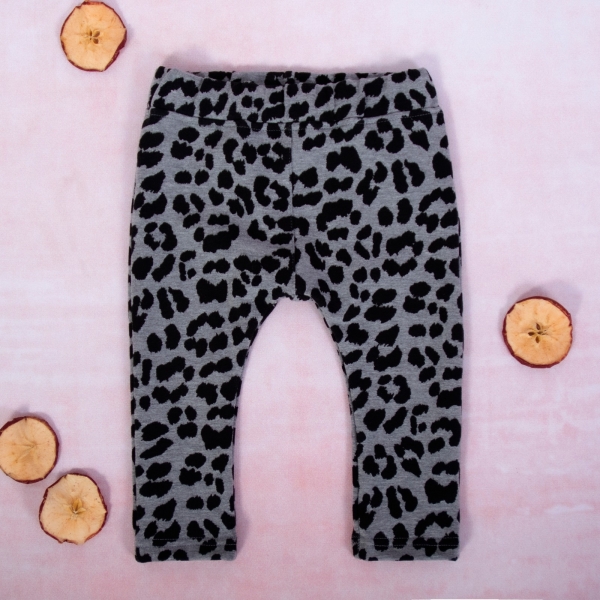 K-Baby Dívčí legíny Gepardík, šedo-černá, Velikost: 62 (2-3m)