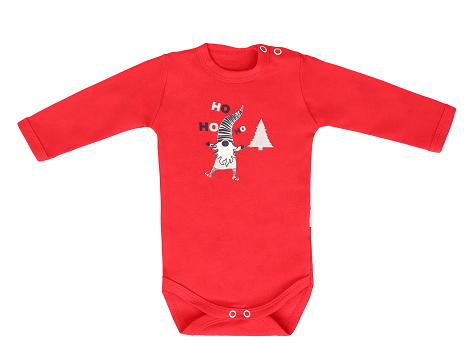 Mamatti Kojenecké body Christmas Ho, ho, ho - červené, vel. 74