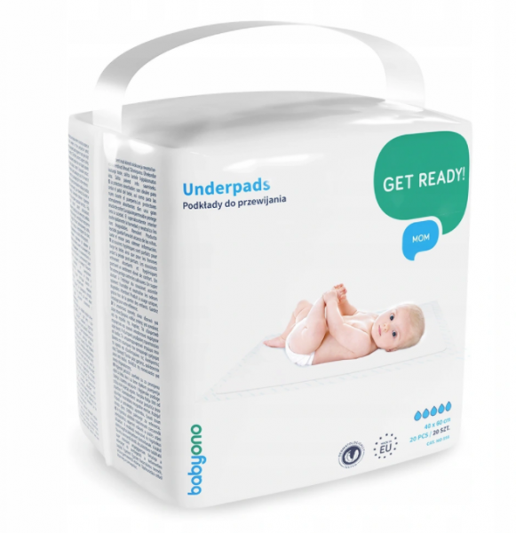 BabyOno Hygienická podložka na přebalování 40 x 60 cm - 20 ks