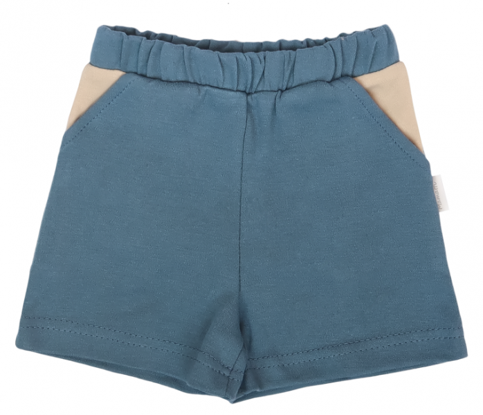 Mamatti Bavlněné kraťásky Dinosaurus - modré, vel. 86, Velikost: 86 (12-18m)