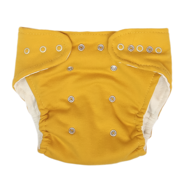 Mamatti Látková plenka EKO sada - kalhotky + 2 x plenka, Mýval, vel. 3 - 8 kg hořčicová