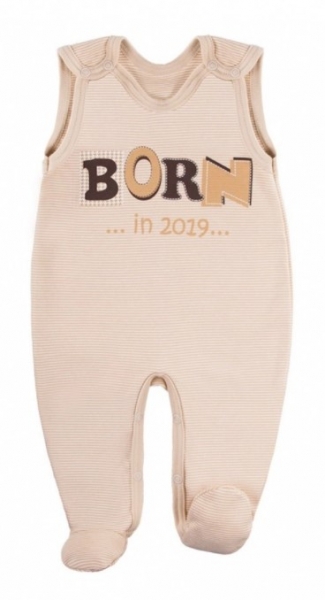 EEVI Kojenecké dupačky - Happy Baby, béžové, vel. 56