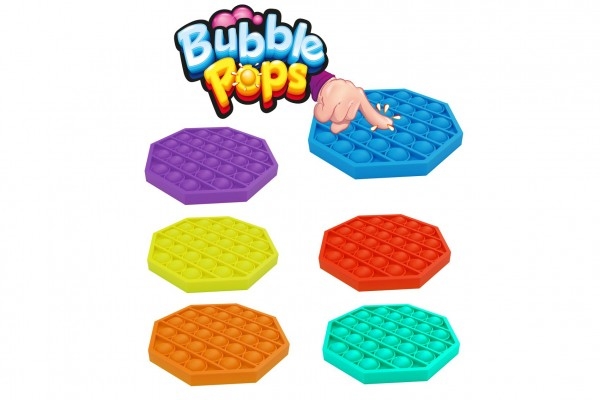 Bubble pops - Praskající bubliny silikon antistresová spol. hra modrá