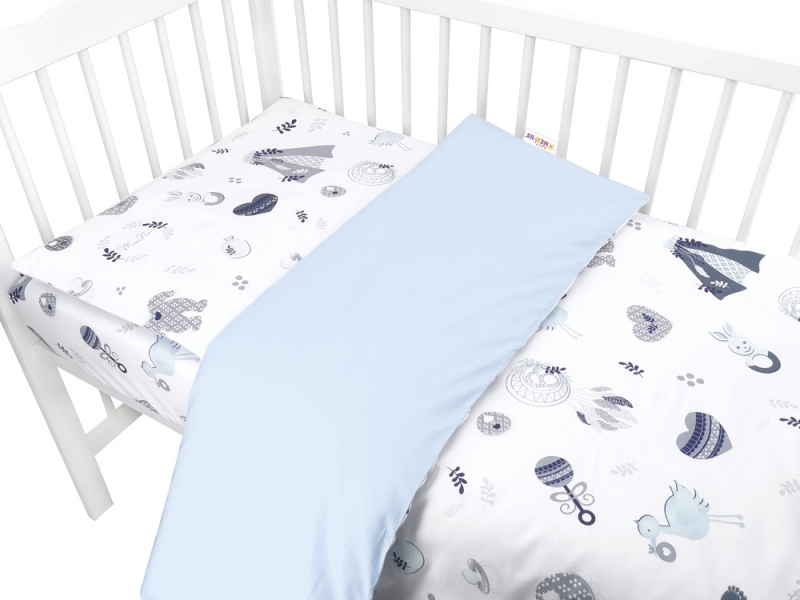Baby Nellys 2-dílné bavlněné povlečení, New Love Baby - modrá