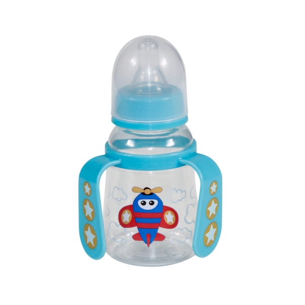 Láhev/hrneček Lorelli s oušky 125 ml BLUE PLANE