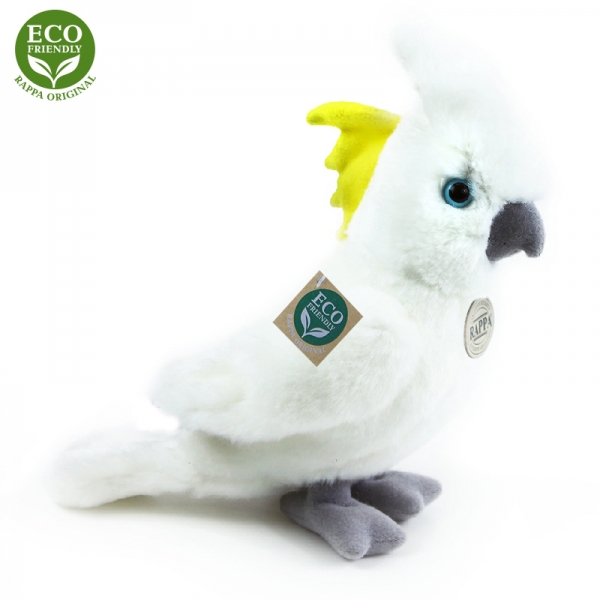 Plyšový papoušek kakadu 17 cm ECO-FRIENDLY